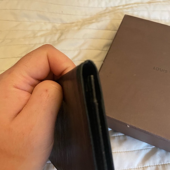 Black epi leather check book wallet or wallet made in Spain Louis Vuitton unisex - Picture 6 of 11